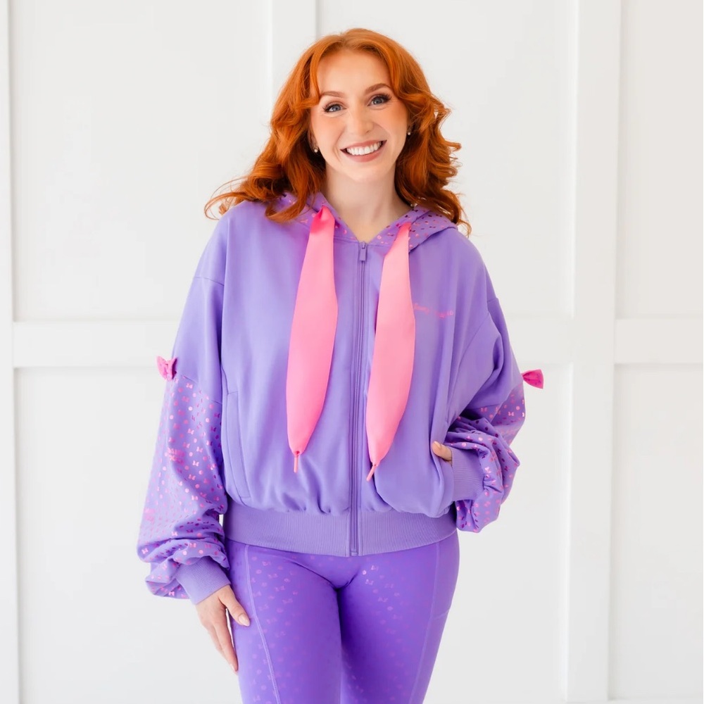 Disney Crowned Athletics DAISY DUCK WOMEN'S ZIPPER HOODIE L/XL